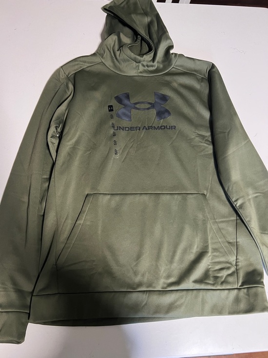 Under Armour Other - Under Armour Olive Green Pullover Hoodie with Black Logo